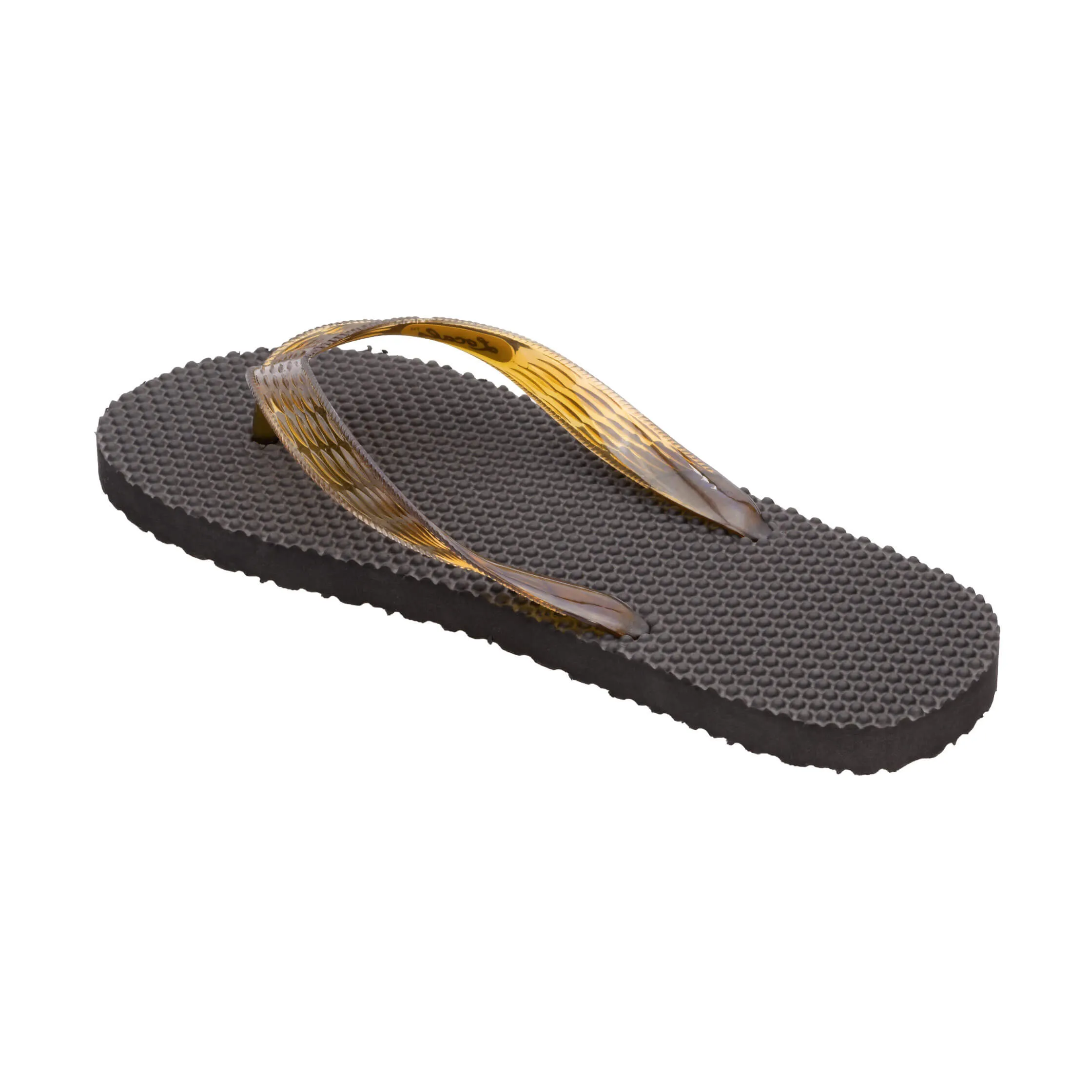 Massage Men's Translucent Brown Strap Slippah