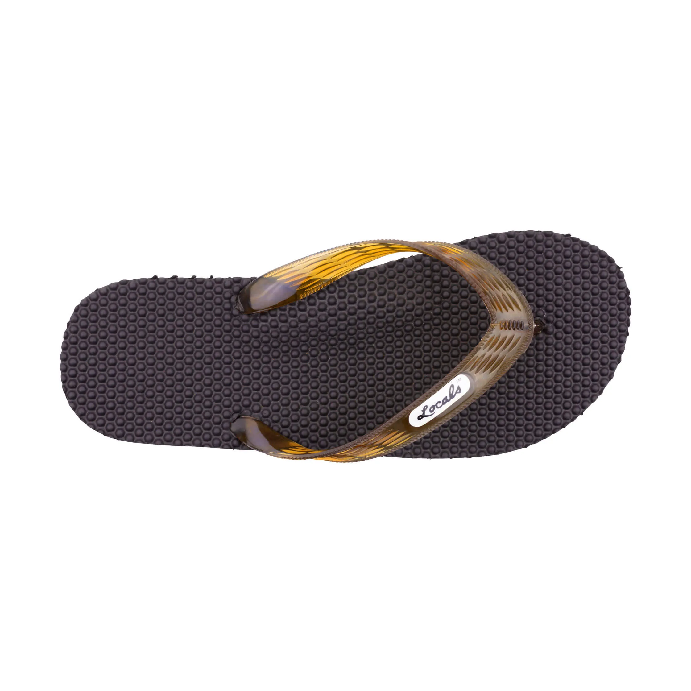 Massage Men's Translucent Brown Strap Slippah