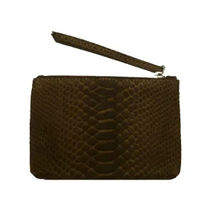 Mini Snakeskin Cosmetic Bag