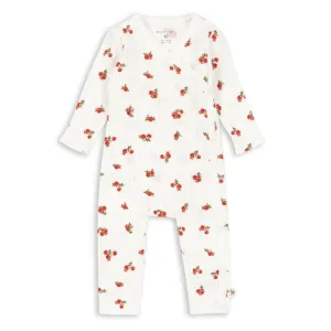 Minnie Rose Print Cotton Pointelle Onesie