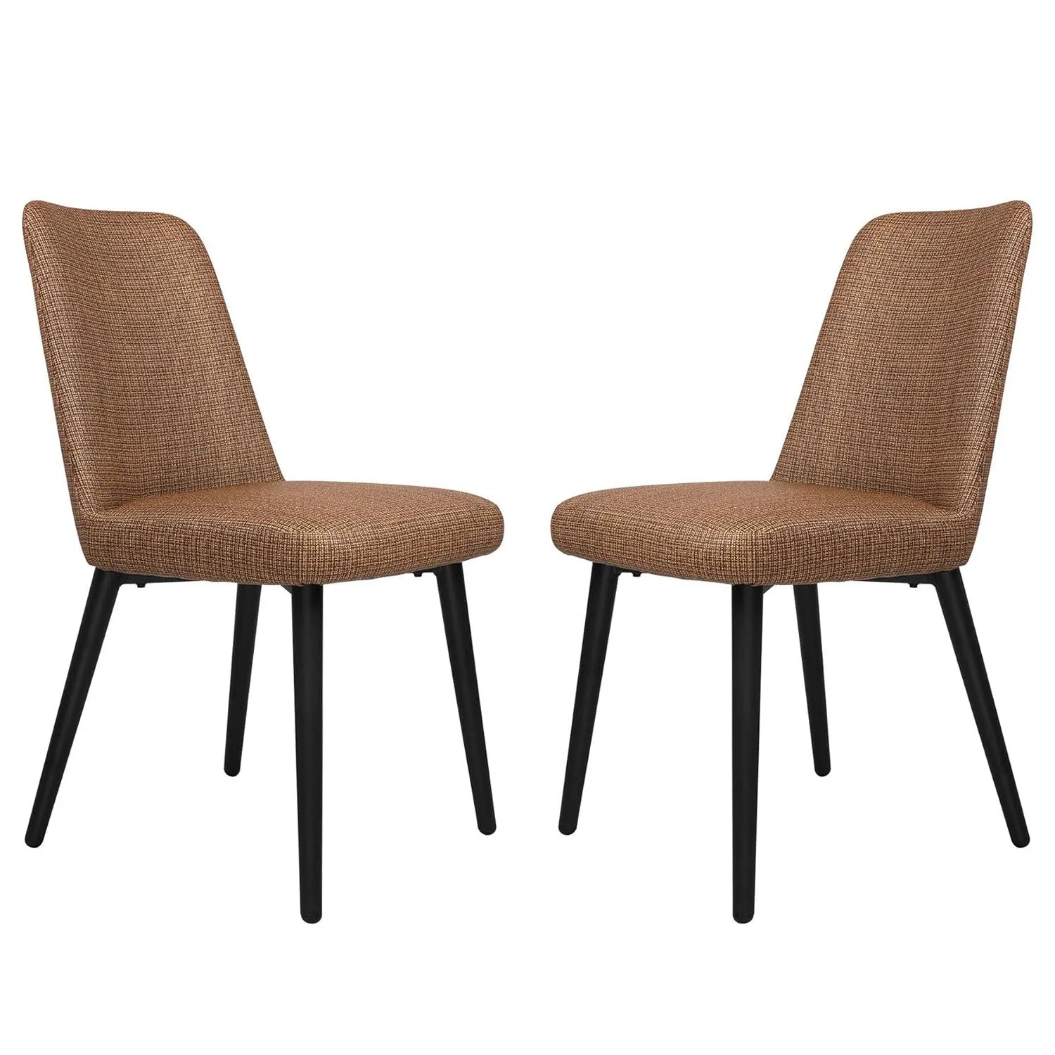 Modern Accent Chairs Set of 2 with Upholstered Seat and Back, Water Resistance Easy to Clean, Durable Restaurant Chair, Coffee