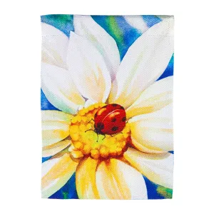 Morning Daisies Garden Textured Suede Flag,14es10301
