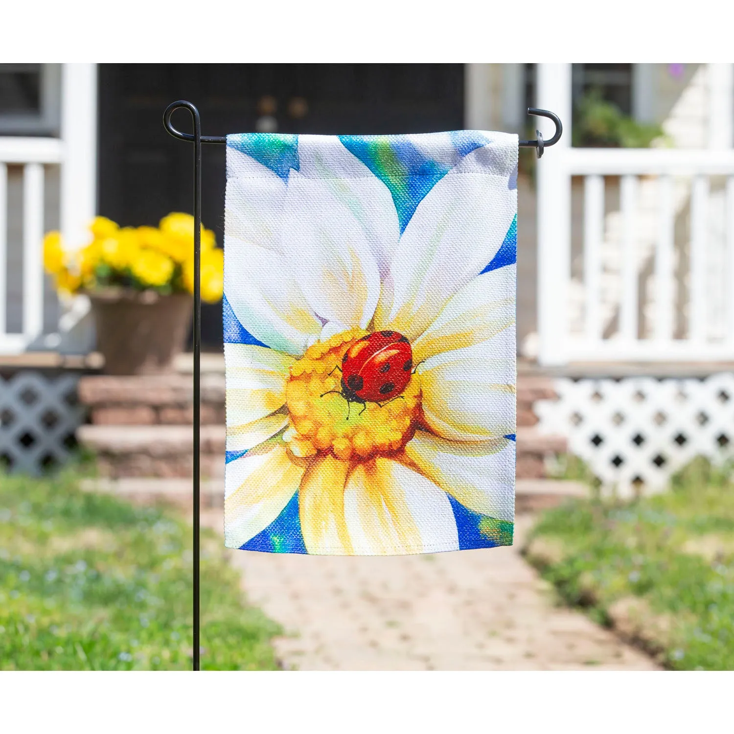 Morning Daisies Garden Textured Suede Flag,14es10301