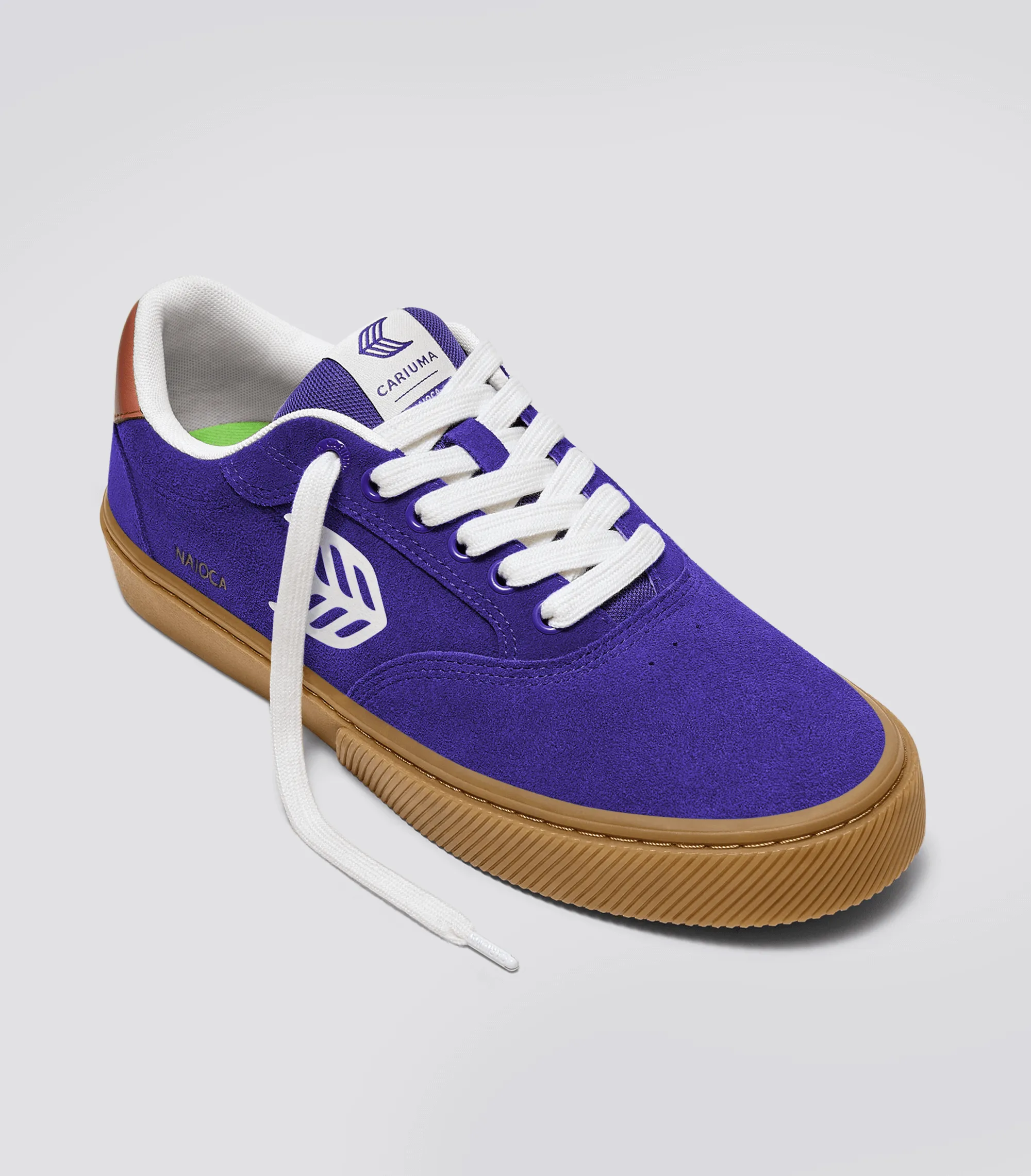 NAIOCA Gum Liberty Purple Suede Off-White Logo Orange Sneaker Women