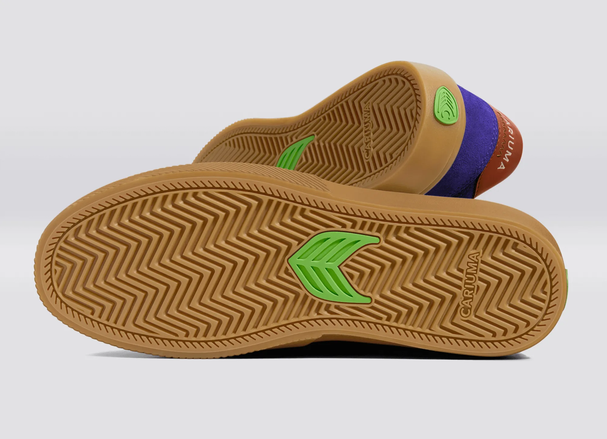 NAIOCA Gum Liberty Purple Suede Off-White Logo Orange Sneaker Women