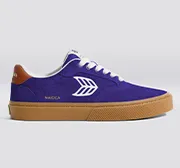 NAIOCA Gum Liberty Purple Suede Off-White Logo Orange Sneaker Women