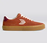 NAIOCA Gum Picante Suede Off-White Logo Ruby Wine Sneaker Men
