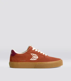 NAIOCA Gum Picante Suede Off-White Logo Ruby Wine Sneaker Men