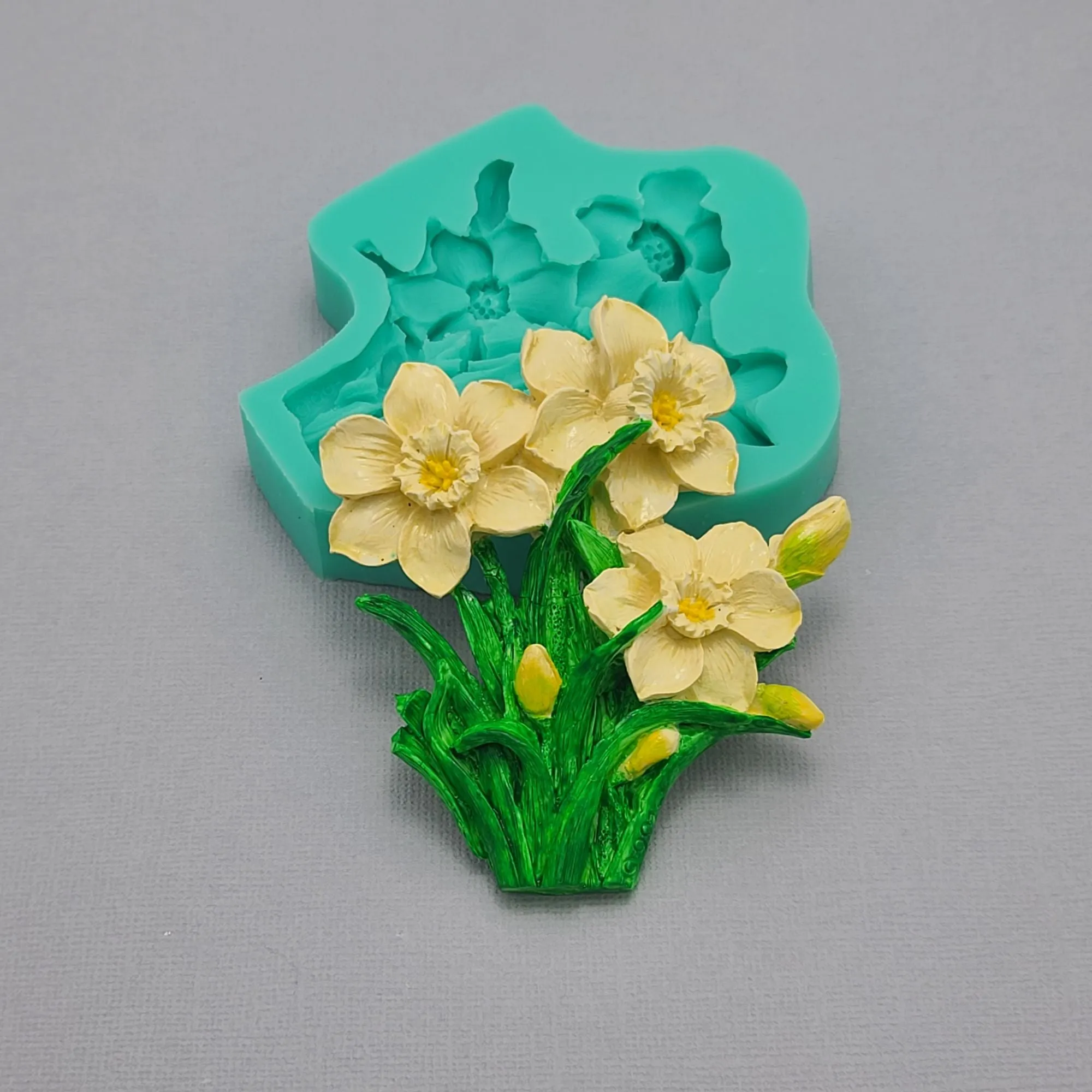 Narcissus Flower Silicone Mold Cake Decorating Tool for Crafts, Resin,Polymer Clay.