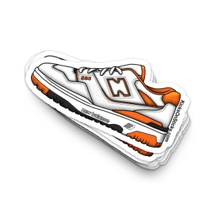 NB 550 "White Varsity Orange" Sneaker Sticker