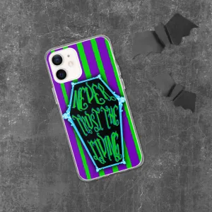 Never Trust the Living Coffin Stripe iPhone Case