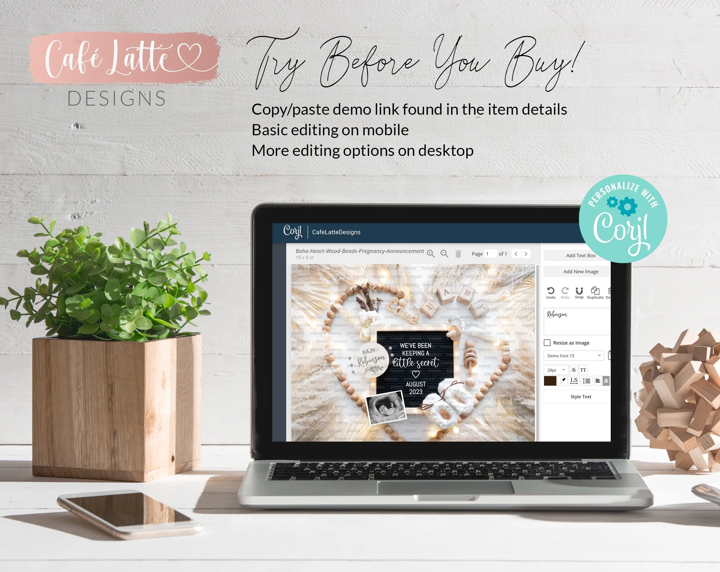 New Years Digital Baby Announcement - Little Bear - Expecting