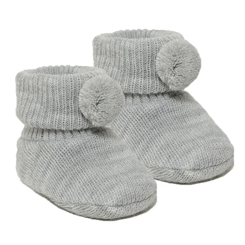 Newborn Baby Pom Pom Bootees