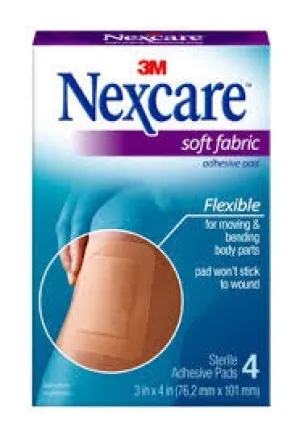 Nexcare Soft Fabric Adhesive Gauze Pads 4