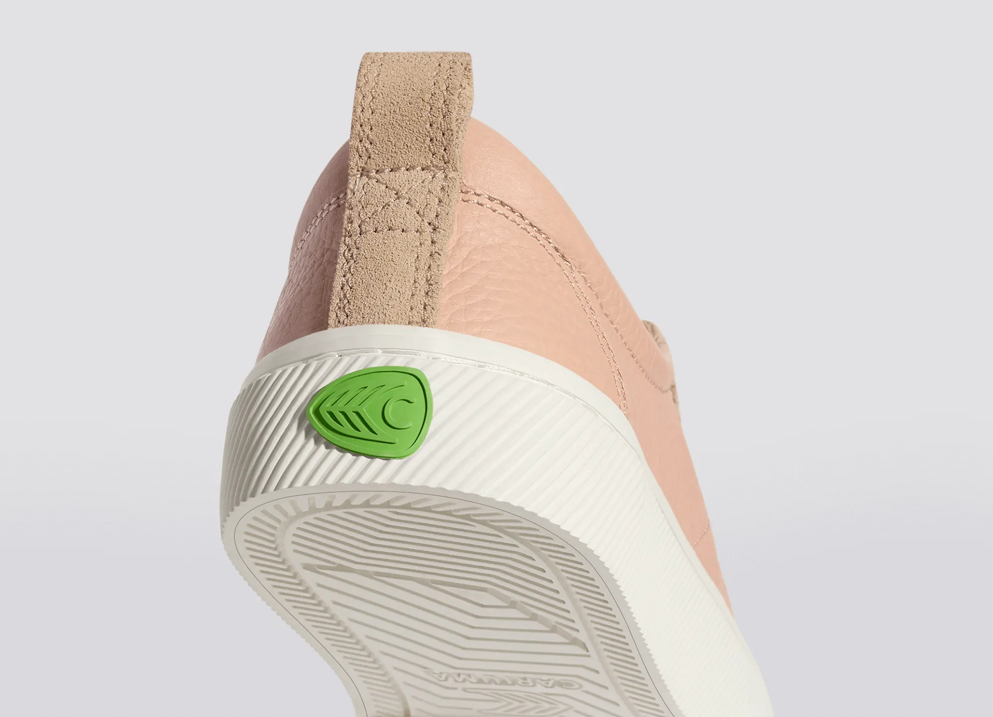 OCA Low Beige Premium Leather Nude Suede Sneaker Men