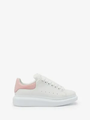 Oversized sneakers in pink white crocodile