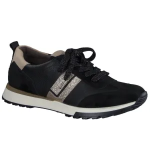 Paul Green Super Soft Leather Trainers 5392-BLACK