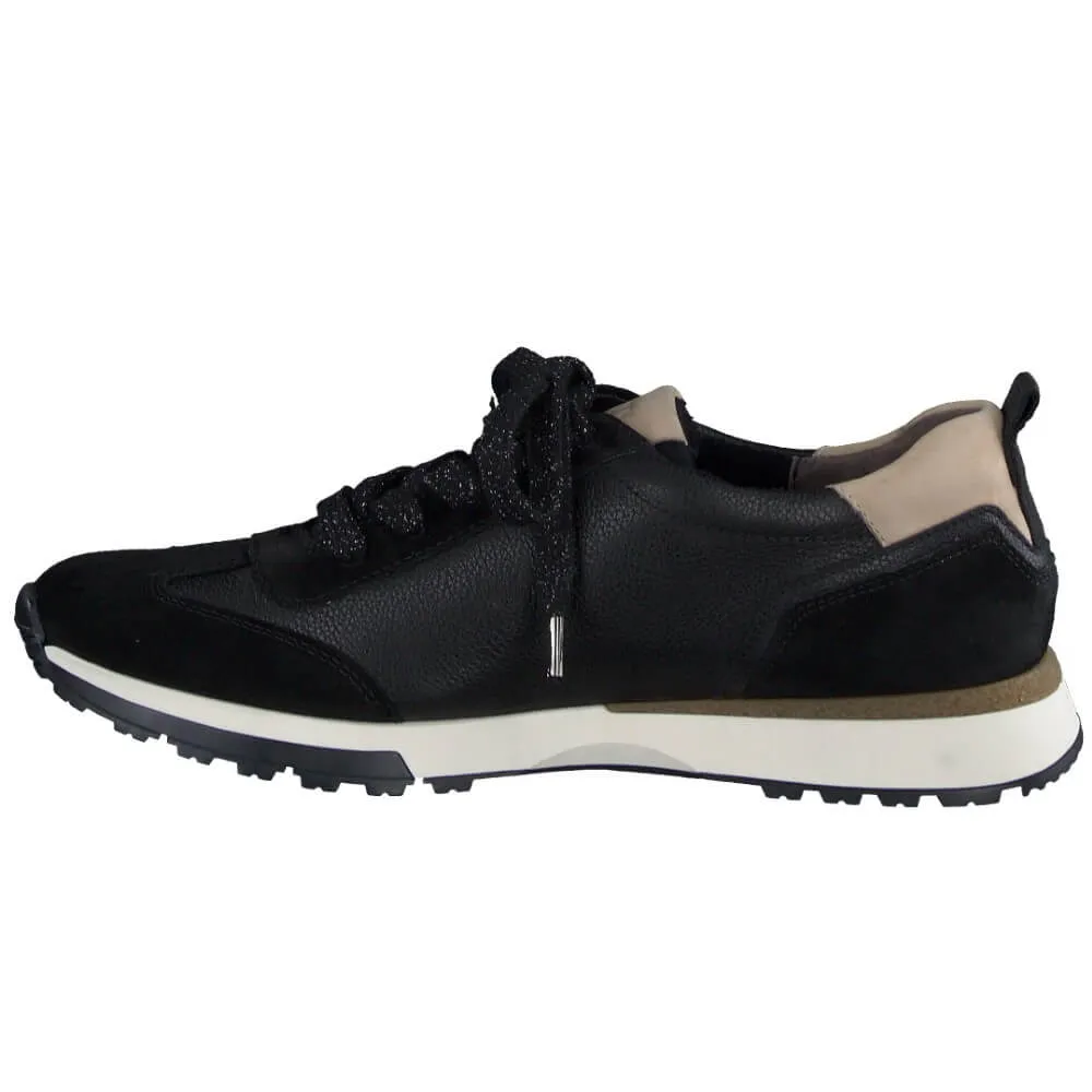 Paul Green Super Soft Leather Trainers 5392-BLACK