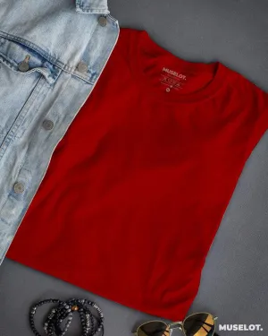 Plain mens red t shirt