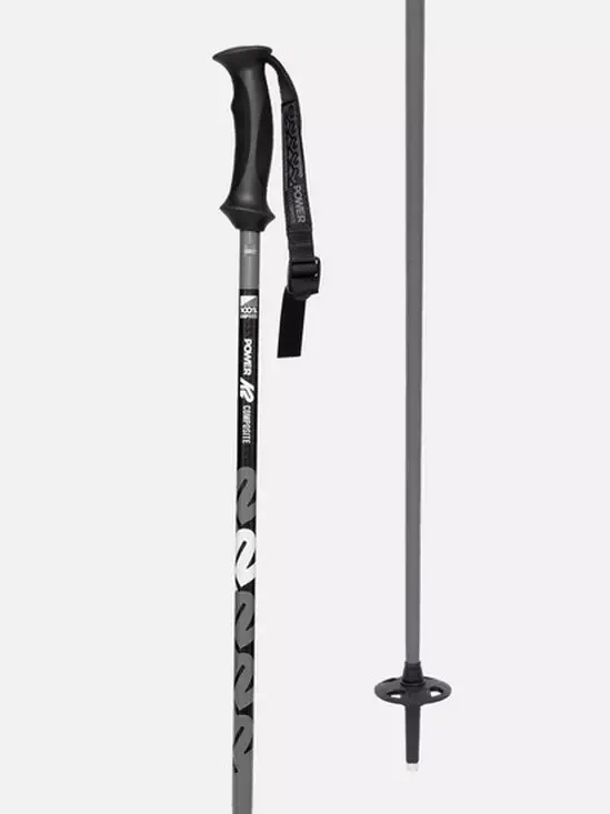 Power Composite Grey Ski Poles