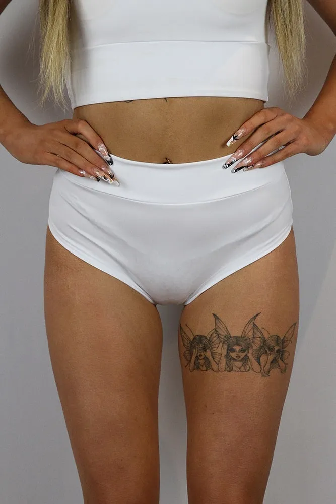 Rarr Mid Waisted Brazil Scrunchie Bum Shorts - CareBear