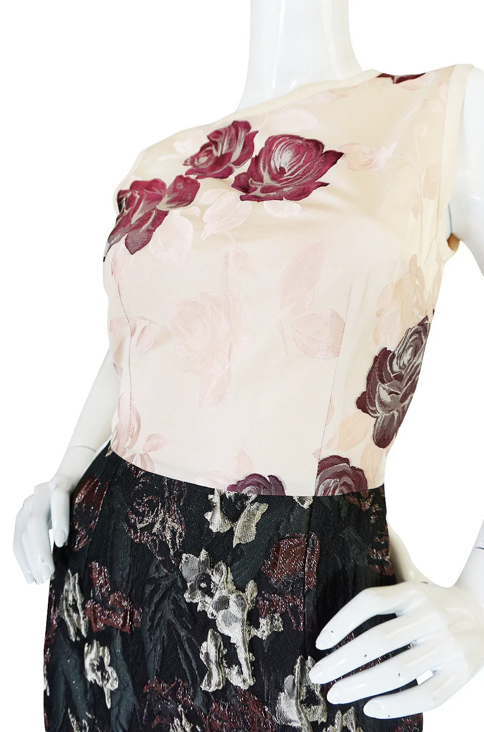 Recent Dolce & Gabbana Puffed Lame Floral Dress