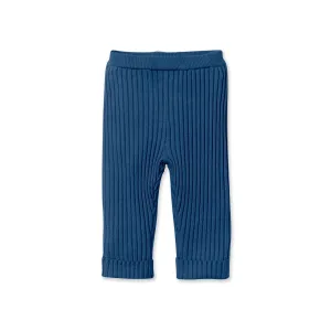 Ribbed Knit Leggings || Navy | Confetti Kidz