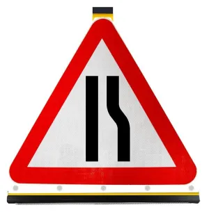 Road Narrows on Right Ahead