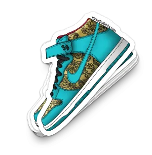 SB Dunk Mid "Peacock" Sneaker Sticker