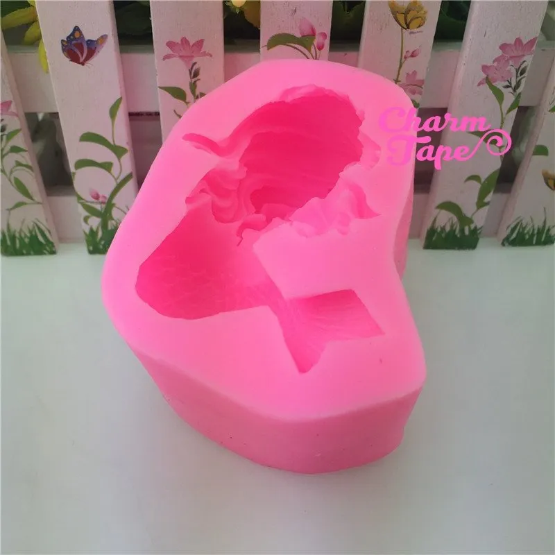 Sleeping Mermaid Silicon silicone mold Food Graded for uv resin /cake/ fondant flexible mold H3923