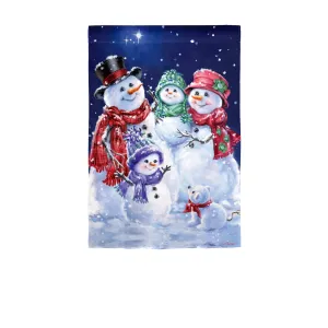 Snowflake Family House Suede Flag,13s10016