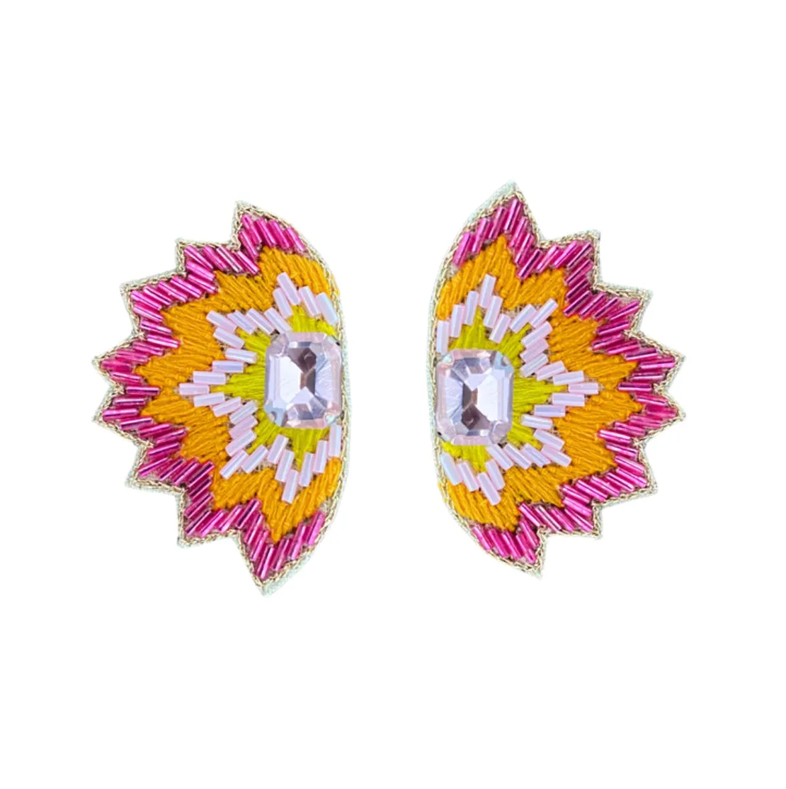 Soho Studs in Pink, Orange, Yellow