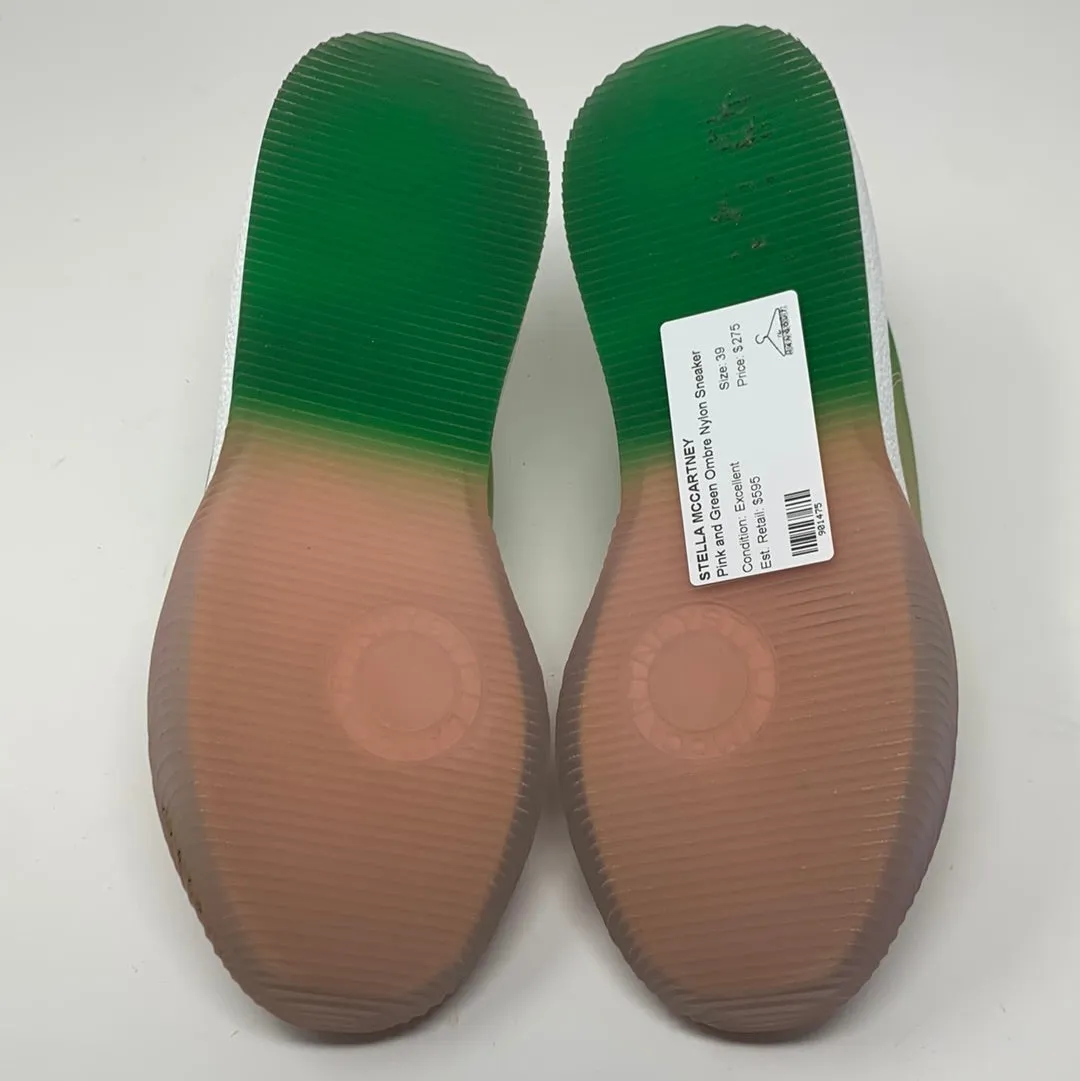 Stella McCartney Pink and Green Ombre Nylon Sneaker