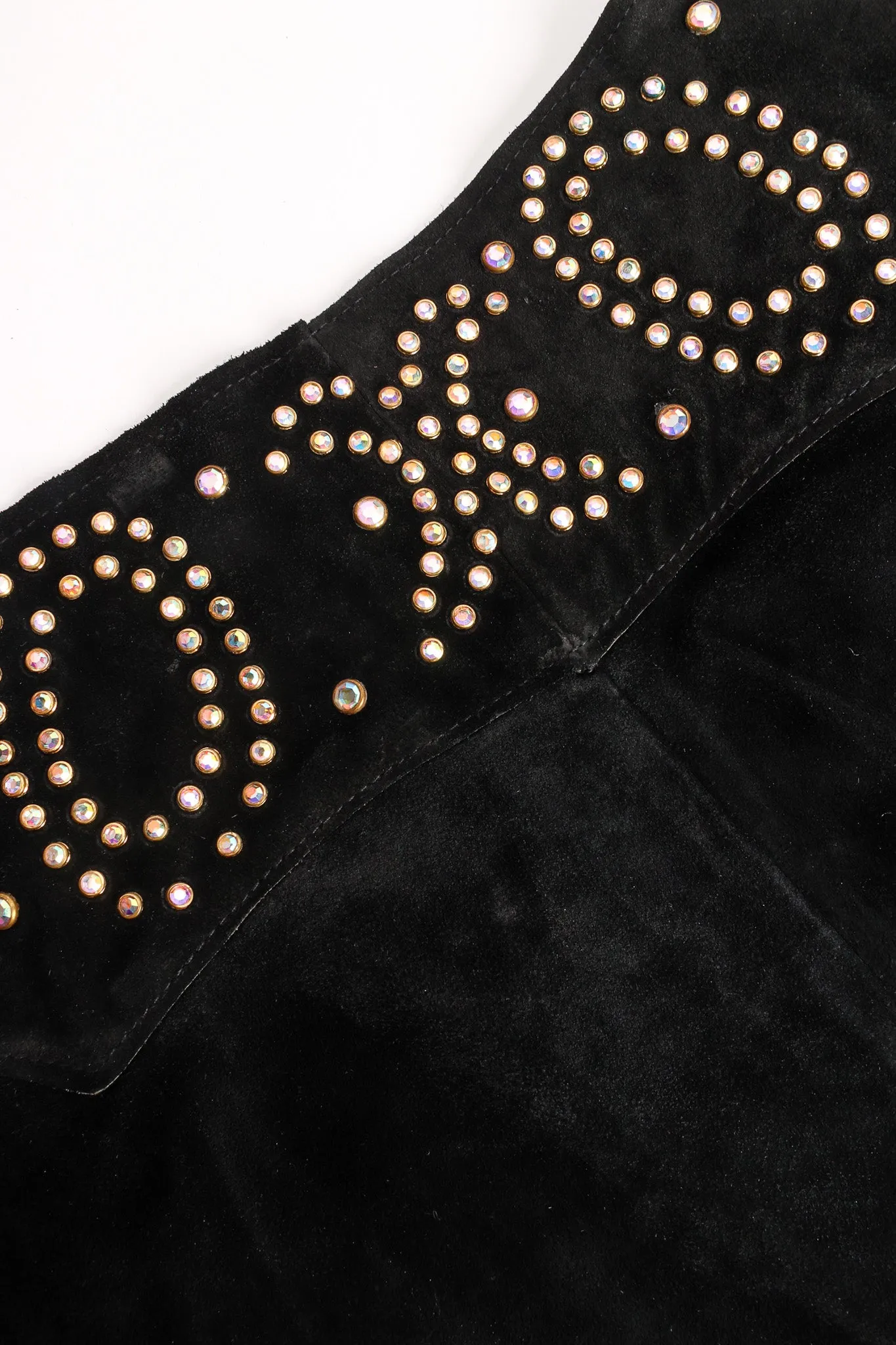 Studded Suede Chap Skirt Belt