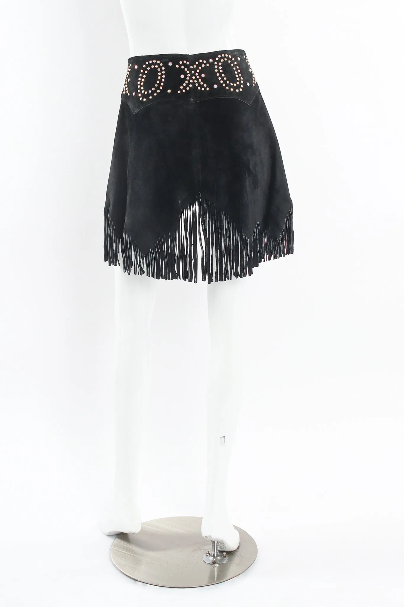 Studded Suede Chap Skirt Belt