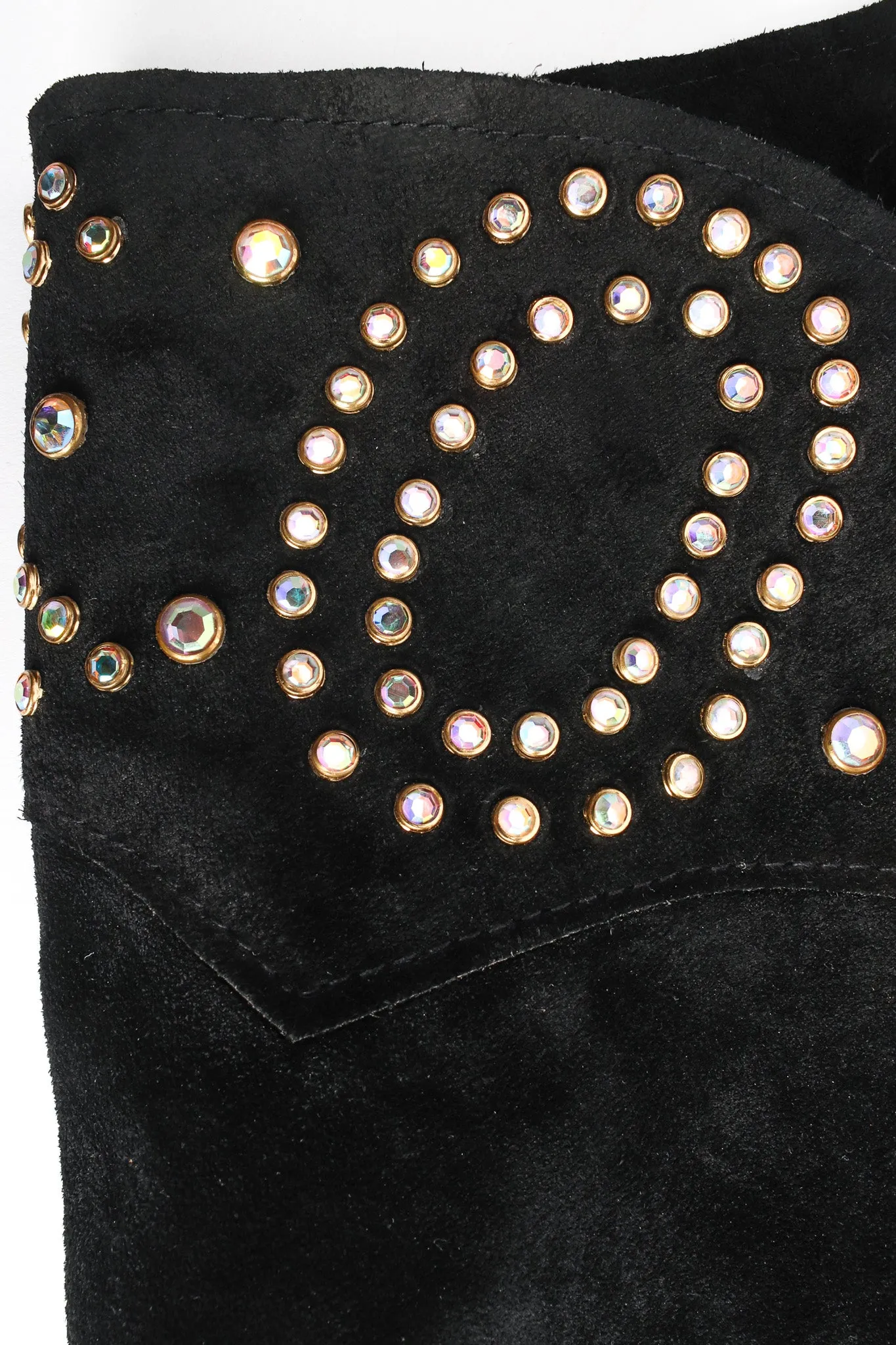 Studded Suede Chap Skirt Belt