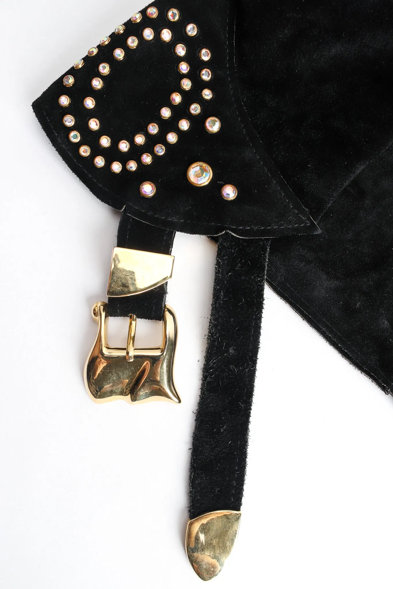 Studded Suede Chap Skirt Belt