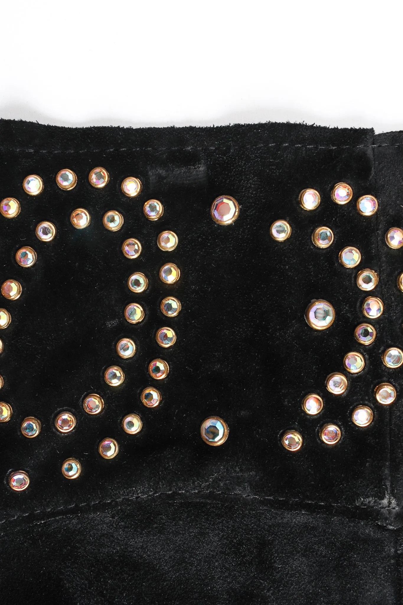 Studded Suede Chap Skirt Belt