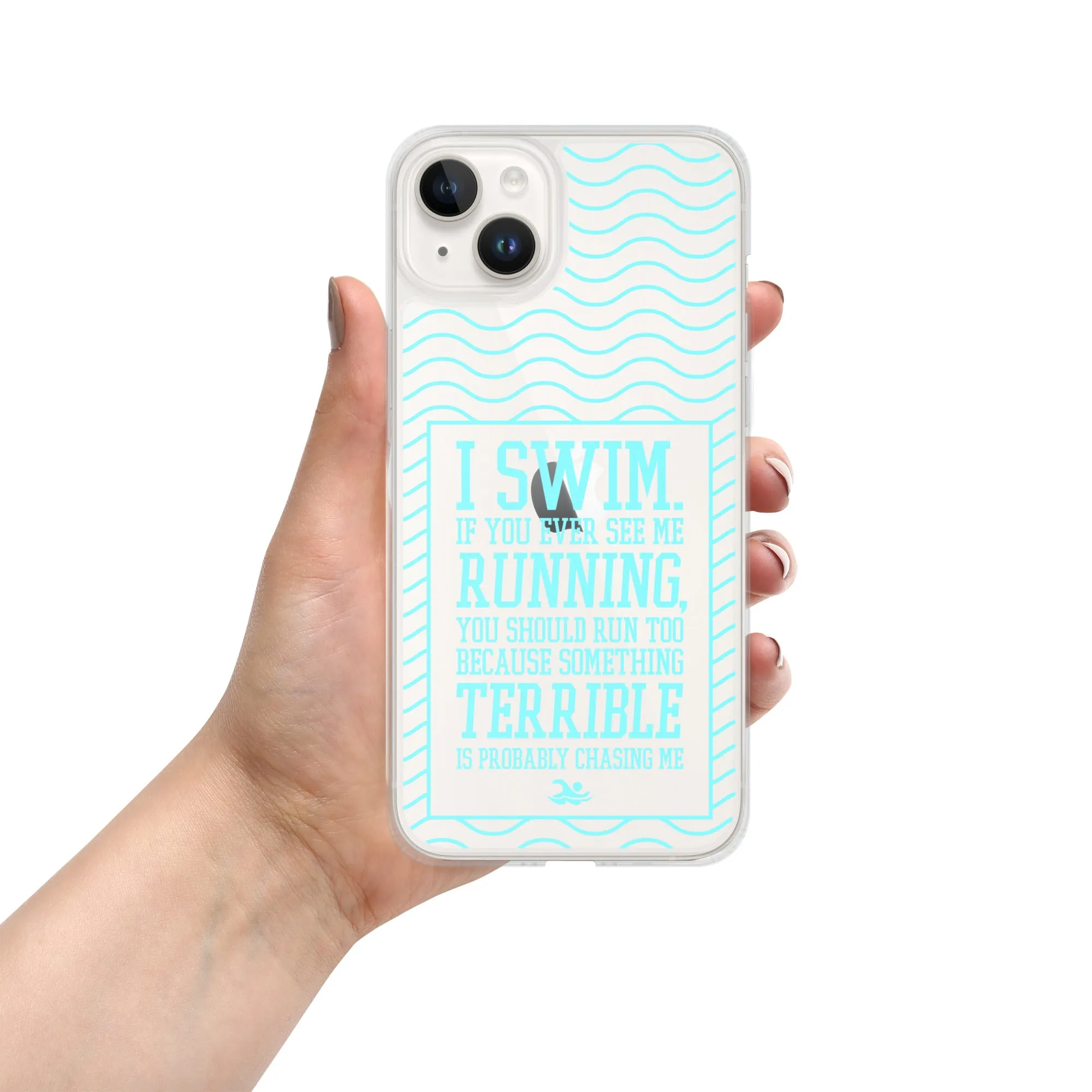 Swimmers Clear Case for iPhone® - Light Blue Print