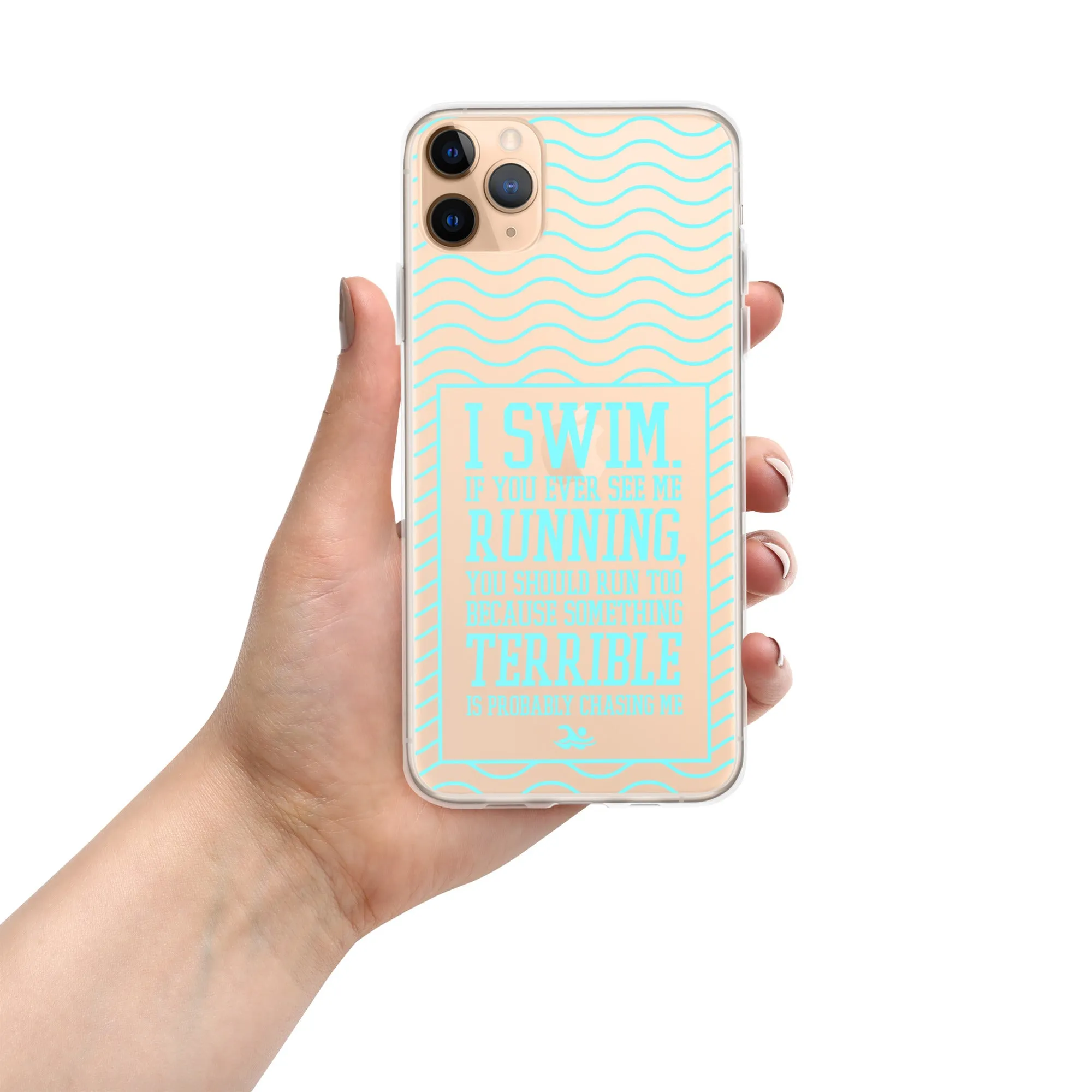 Swimmers Clear Case for iPhone® - Light Blue Print