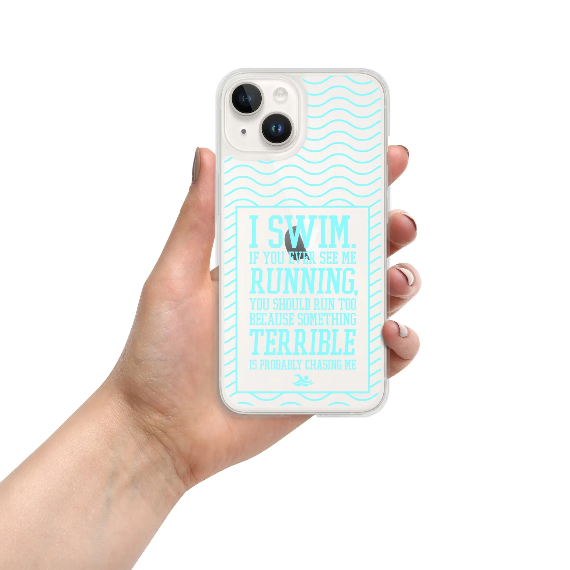 Swimmers Clear Case for iPhone® - Light Blue Print