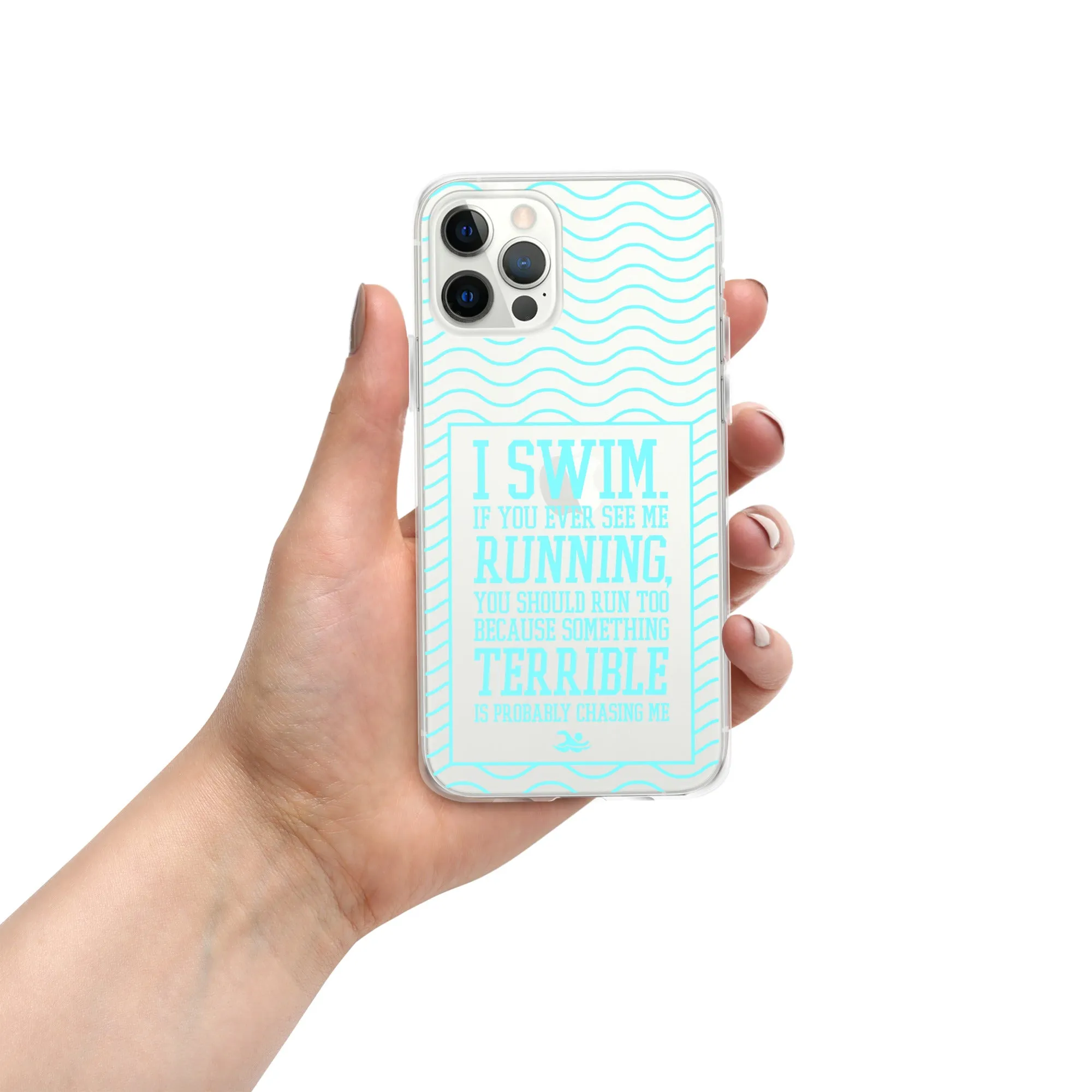 Swimmers Clear Case for iPhone® - Light Blue Print