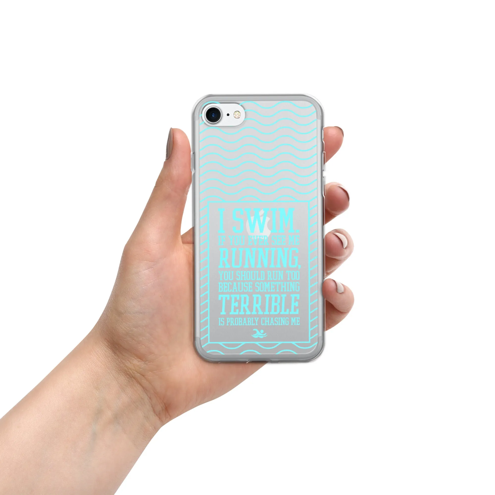Swimmers Clear Case for iPhone® - Light Blue Print