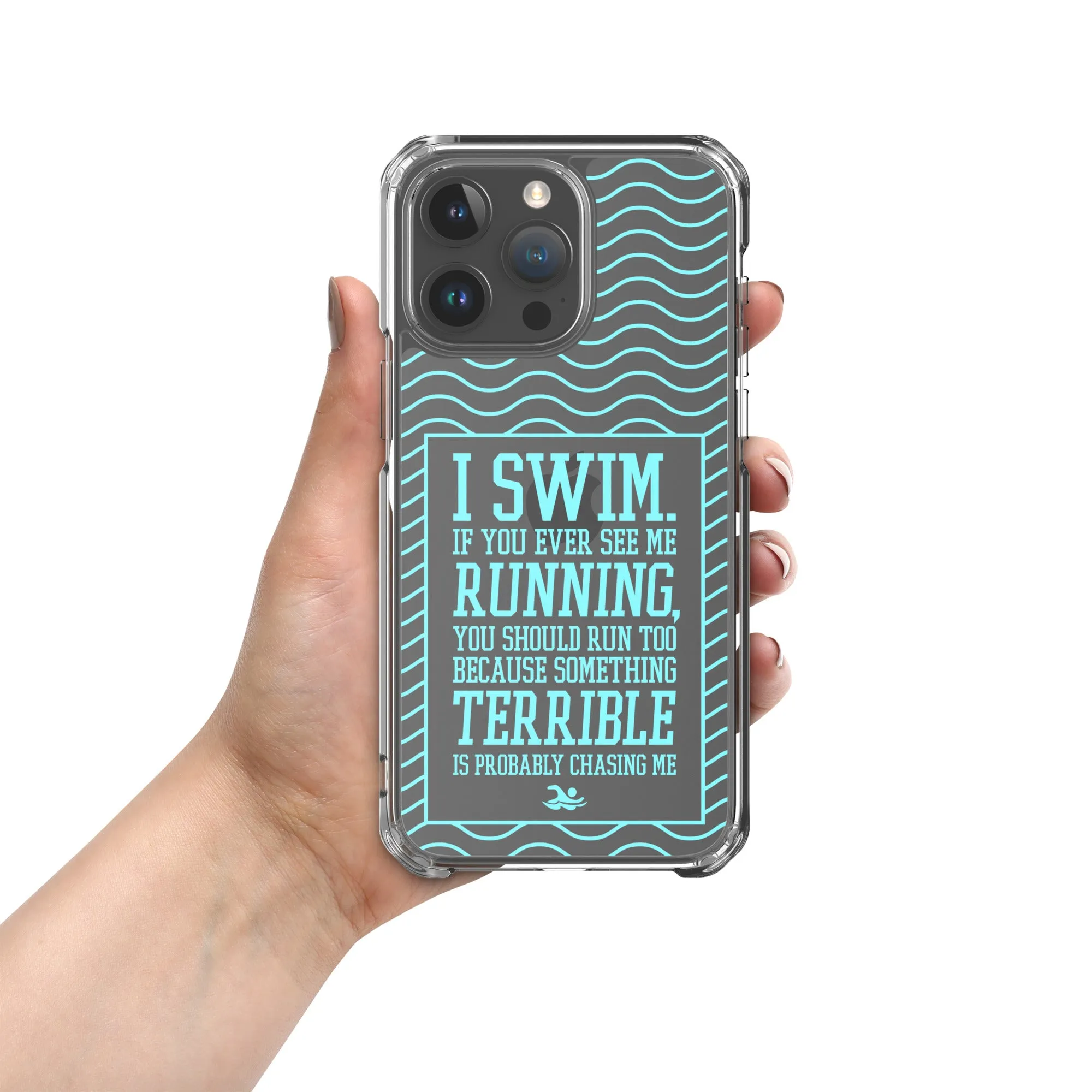 Swimmers Clear Case for iPhone® - Light Blue Print