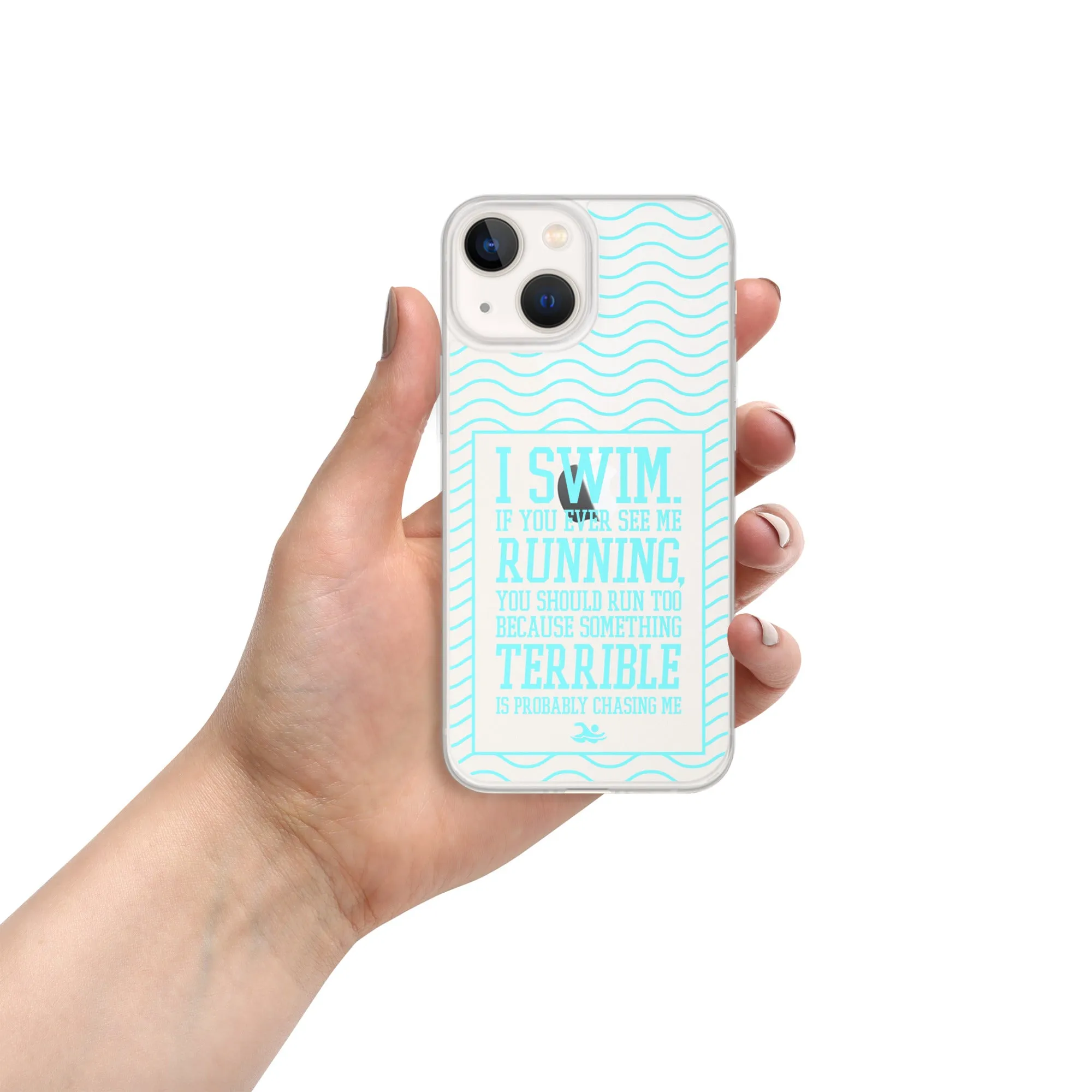 Swimmers Clear Case for iPhone® - Light Blue Print