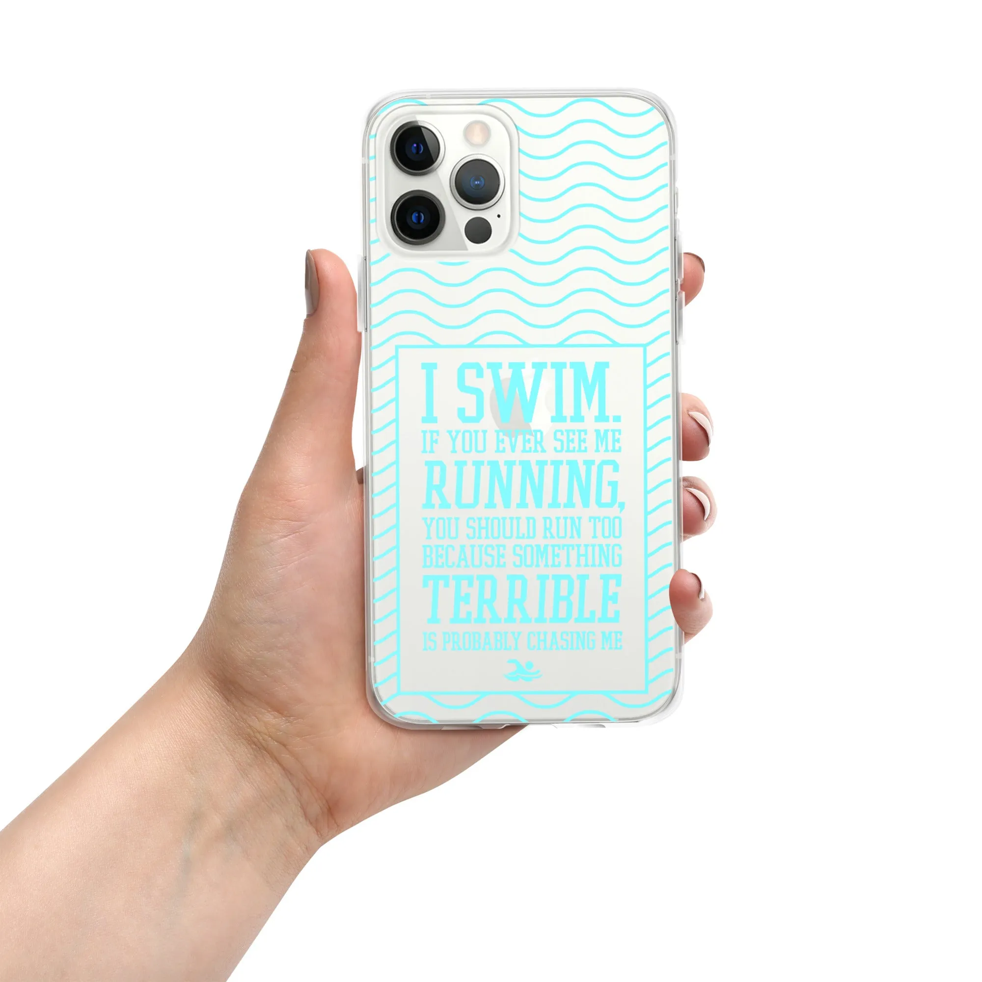 Swimmers Clear Case for iPhone® - Light Blue Print