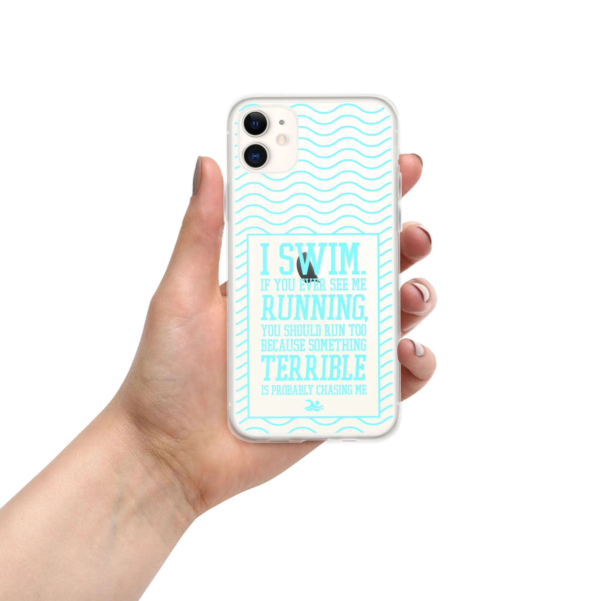 Swimmers Clear Case for iPhone® - Light Blue Print