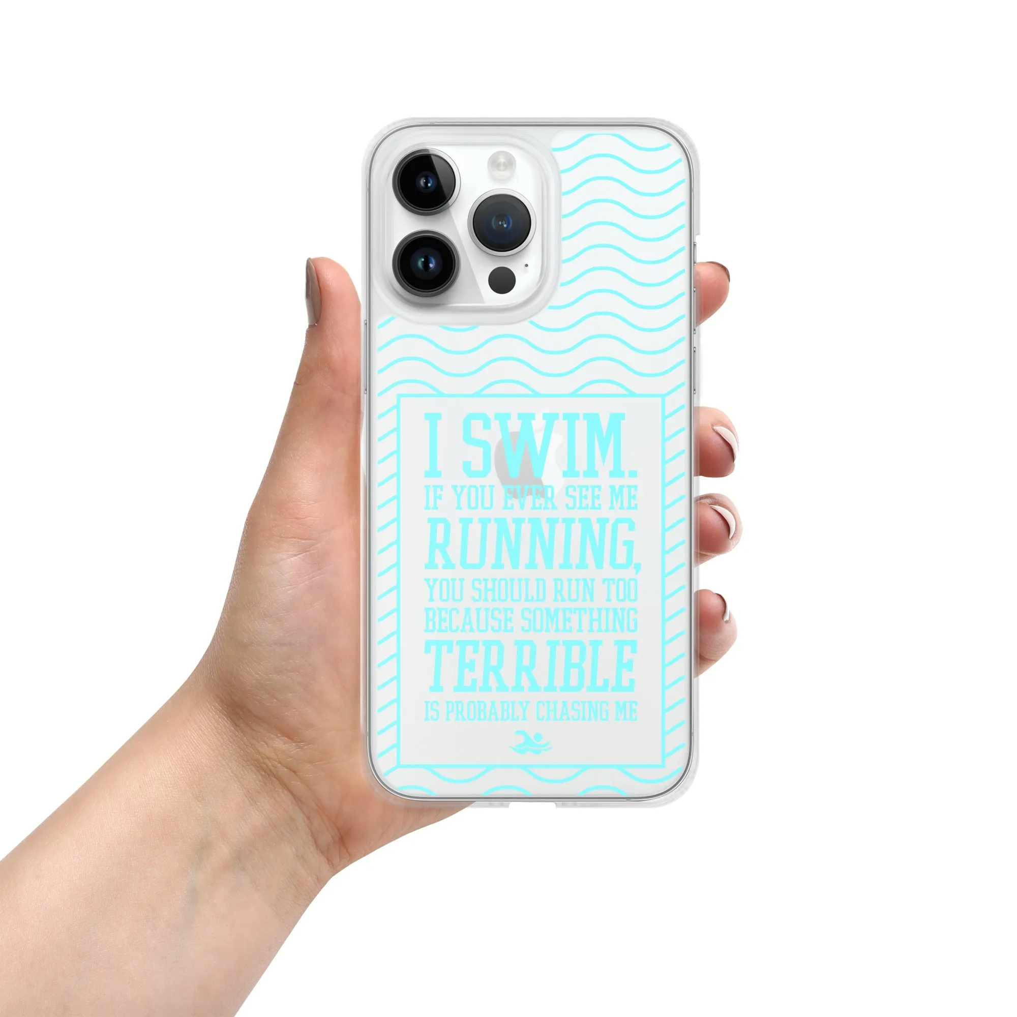 Swimmers Clear Case for iPhone® - Light Blue Print