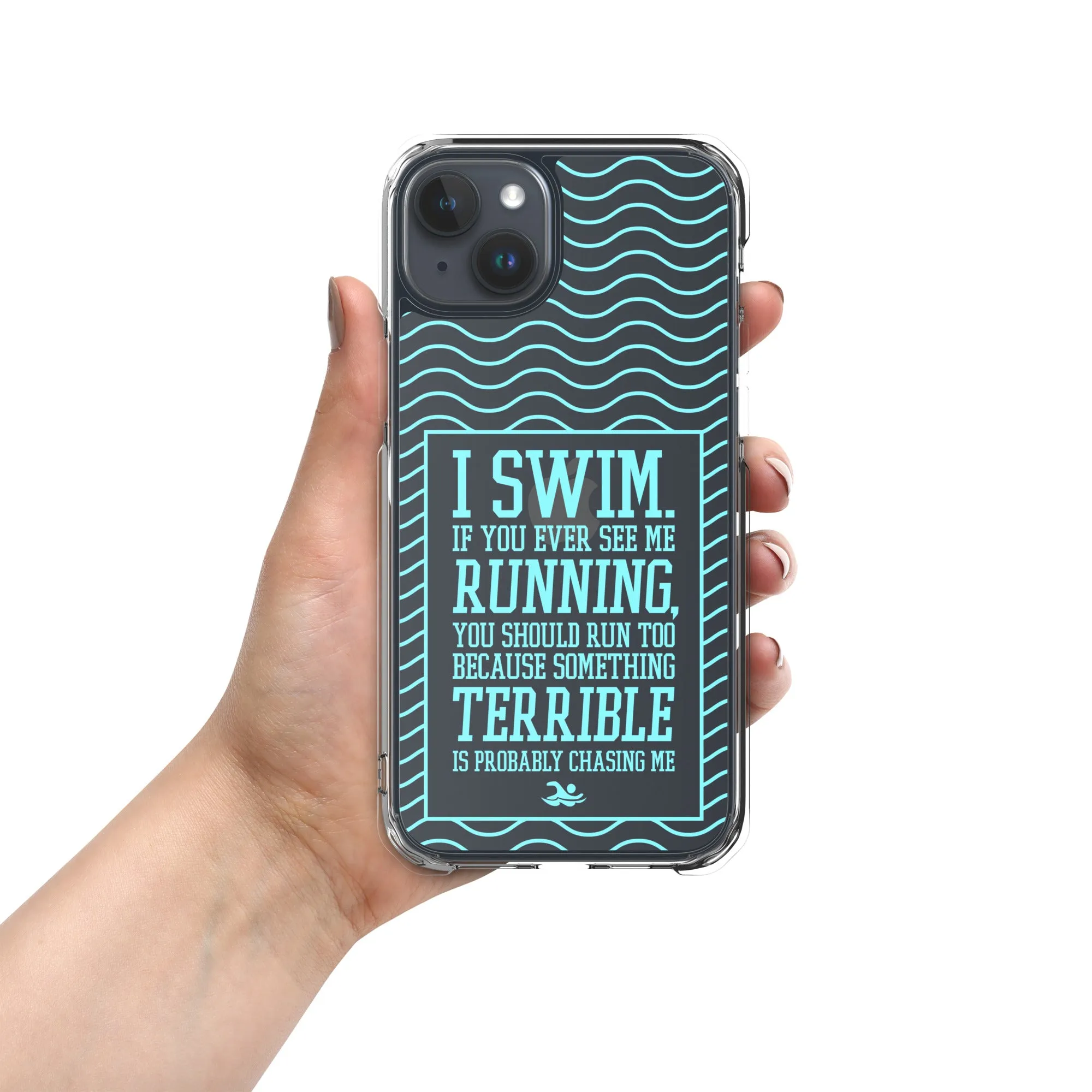 Swimmers Clear Case for iPhone® - Light Blue Print