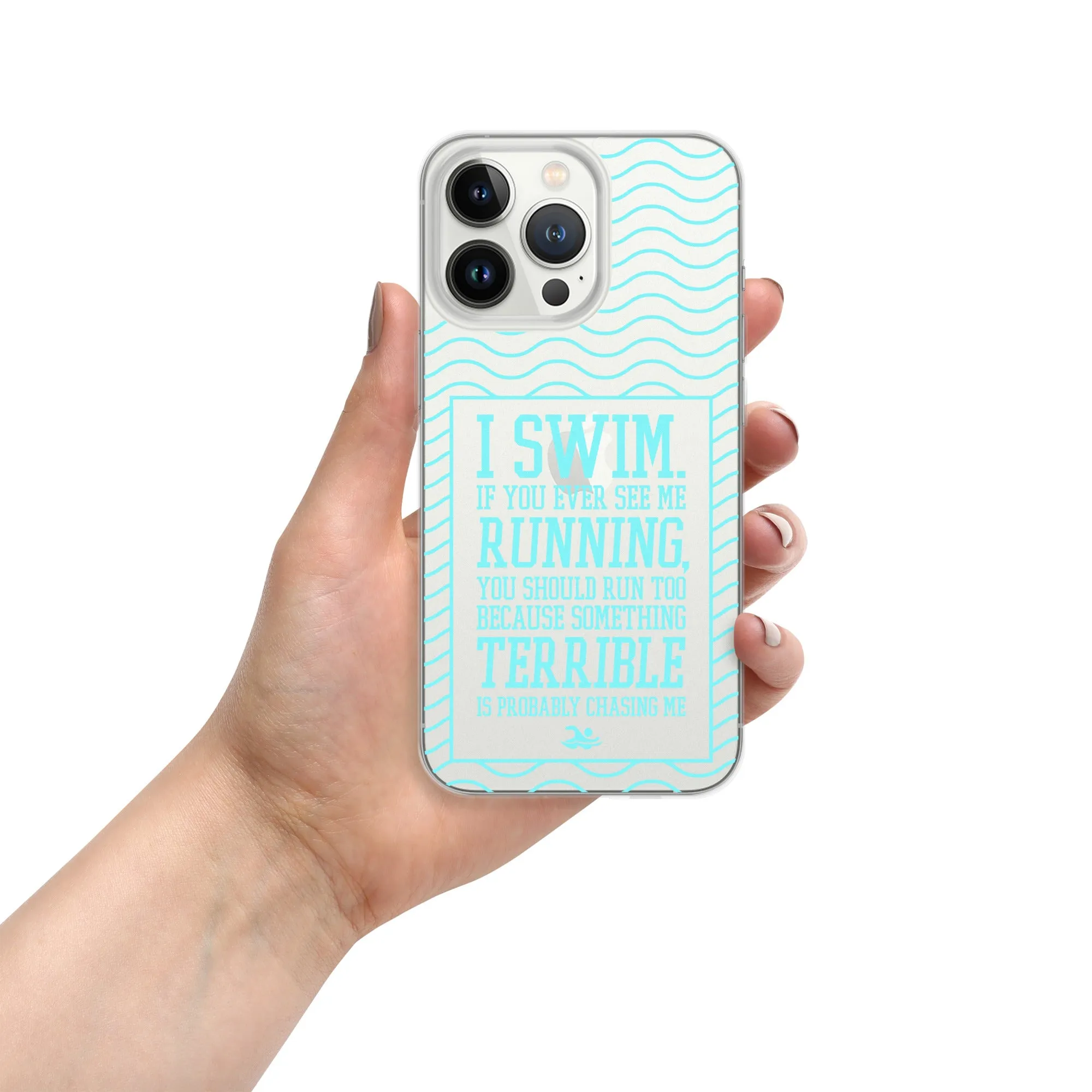 Swimmers Clear Case for iPhone® - Light Blue Print